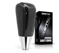 SHIFTIN Leather and Carbon Fiber Gear Shift Knob for Toyota Land Cruiser 4Runner Sequoia Tundra and Lexus (Black Leather/Carbon Fiber Pattern)