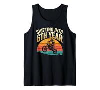 Shifting Into 6th Year Dirt Bike 6 Years Old Birthday Boy Tank Top