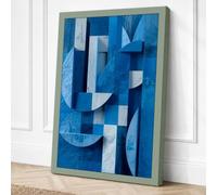 Shifting Planes Minimalist Canvas Wall Art Print 18x12 Inch (46 x 30 cm)