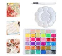 Shifting Watercolor Painting Set, Forestey Shifting Watercolor Painting Set, Metallic Watercolor Paint Set, 24/36/48/60 Colors Shimmer Watercolor Paints, Glitter Watercolour Solid Paint Box (36)