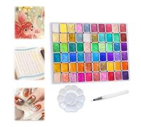 Shifting Watercolor Painting Set, Forestey Shifting Watercolor Painting Set, Metallic Watercolor Paint Set, 24/36/48/60 Colors Shimmer Watercolor Paints, Glitter Watercolour Solid Paint Box (60)