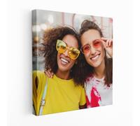 Shiftpack Personalised Canvas Prints with Your Photo | Custom Canvas Wall Art | Framed Gallery Wrapped Picture Print | Personalised Family, Wedding & Pet Photo Gift | Multiple Sizes (Square Canvas)