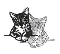 ShiftX4 Metal Cutting Dies Stencil Lazy Lying Cat Shaped Embossing Tool Decorative Die Cuts for Card Making DIY Etched Craft Dies Supplies