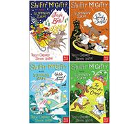 Shifty McGifty and Slippery Sam Collection 4 Books Set By Tracey Corderoy (Jingle Bells, The Spooky School, Up Up and Away, The Aliens Are Coming)