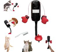 SHIFuXX Cat punching bag toy,cat boxing toy,cat boxing bag toy, boxing cat toy,Punching Bag with Gloves Cat Toy,Interactive Kitten Toys Punching Bag ,mini cat boxing toy, for Kittyweight Champions