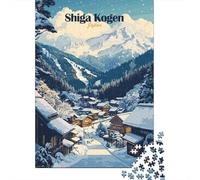 Shiga Kogen Japan Winter Village 52x38cm 1000pcs Jigsaw Puzzle, 1000 Piece | For cold evenings at home: Adult jigsaw puzzle with 1000 pieces fits long December evenings.
