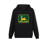 SHIGE Distressed Retro, Logo, John, Deere, Hoody,Unisex Hoody Black M
