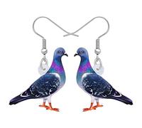 SHIGIE Acrylic Elegant Pigeon Earrings Lightweight Dangle Adorable Animals Party Jewellery For Women Birds Lovers Charms Gifts (Nary)