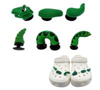 ShigKeu 2 pcs Clog Shoe Decoration 3D Crocodile Shoe Charms Animal Shoe Accessories Pins DIY Decoration Gift for Sandals Wristband Handbag Bags Boys Girls Party Birthday Favors