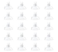 ShigKeu 20 PCS Aquarium Suction Cup Clips Standard Airline Tubing Clear Air Hose Holder for 3/16" Standard Airline Tubing Fish Tank Aeration Setup