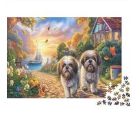 Shih Tzu 1000 Pc Thick Cardboard Premium Jigsaw Puzzle Senior Enthusiasts Concentration Training Decompression Fun Present 38x26cm/1000pcs