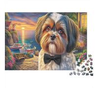 Shih Tzu 1000 Piece Animal Jigsaw Puzzles for Puzzles 1000 Pieces Jigsaw for Adults for Adult Challenging Educational Games Birthday Gifts 52x38cm/1000pcs
