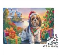 Shih Tzu 1000 Piece Extra-thick Cardboard Jigsaw Puzzle Family Lovers Brain Training Wall Decoration Value Pack 38x26cm/1000pcs