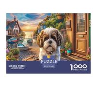 Shih Tzu 1000 Piece for Adults Women: Happy Pup in A Sunny Park Fun And Challenging Family Game & Gift 70x50cm/1000pcs