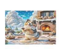 Shih Tzu 1000-piece Jigsaw Puzzle Bundle Cute Pet Animals Family Puzzle Lovers Brain Training Mindful Activity Spring Gift Durable Cardboard 1000 PCS