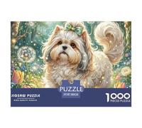 Shih Tzu 1000 Piece Jigsaw Puzzle For Adults Educational Games Stress Relief Puzzle Cultivate The Spirit of Teamwork for Adults And Kids, Age 12 Years Up 38x26cm/1000pcs