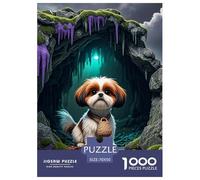 Shih Tzu 1000 Piece Jigsaw Puzzles for Adults And Kids with Extra Fun Challenges Dog Home Decoration Premium Box Packaging 70x50cm/1000pcs