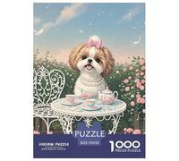 Shih Tzu 1000 Piece Jigsaw Puzzles for Adults And Kids with Extra Fun Challenges Dog Home Decors Family Puzzle Game Birthday Gifts 70x50cm/1000pcs