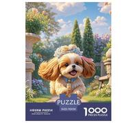 Shih Tzu 1000 Piece Jigsaw Puzzles for Adults with Extra Fun Challenges Dog Home Decoration Family Puzzle Game Birthday Gifts 70x50cm/1000pcs
