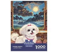 Shih Tzu 1000 Piece Jigsaw Puzzles for Adults with Extra Fun Challenges Dog Home Decors Premium Box Packaging 70x50cm/1000pcs