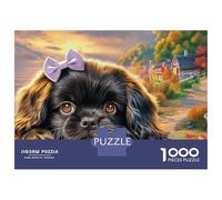 Shih Tzu 1000 Piece Puzzle Vibrant Shih Tzu Portraits Smooth Precision Cut Paper Puzzle, Challenging Brain Game And Relaxing Leisure for Adults 38x26cm/1000pcs