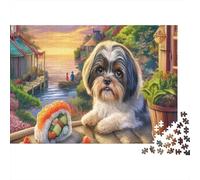 Shih Tzu 1000 Piece Sturdy Cardboard Premium Jigsaw Puzzle Teen Fans 12-18 Concentration Training Fun Present Gift Idea 70x50cm/1000pcs