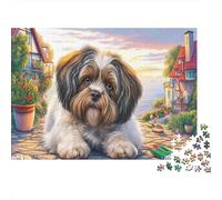 Shih Tzu 1000 Piece Thick Cardboard Cute Dog Jigsaw Puzzle Modern for Adults And Kids Age 12+ Educational Game Challenge Premium Gift 38x26cm/1000pcs
