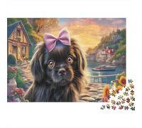 Shih Tzu 1000 Pieces Eco-friendly Paper Diy Jigsaw Puzzle Senior Jigsaw Enthusiasts Brain Training Decompression Gifts 70x50cm/1000pcs