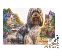 Shih Tzu 1000 Pieces Jigsaw Puzzle for Adults Teens Long-haired Pup in The Sun Fun Present | Challenging Family Activity 38x26cm/1000pcs
