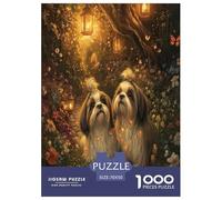 Shih Tzu 1000 Pieces Jigsaw Puzzles For Adults Challenging Game Stress Relieving Entertainment Cultivate The Spirit of Teamwork For Adults Gifts 70x50cm/1000pcs