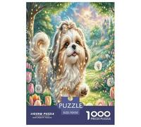 Shih Tzu 1000 Pieces Jigsaw Puzzles For Adults Educational Games Stress Relieving Entertainment Cultivate The Spirit of Teamwork for Adults And Kids, Age 12 Years Up 70x50cm/1000pcs
