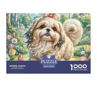 Shih Tzu 1000 Pieces Jigsaw Puzzles For Adults Educational Games Stress Relieving Entertainment Exercise The Memory of The Brain for The Whole for Women, Gifts for Men 70x50cm/1000pcs