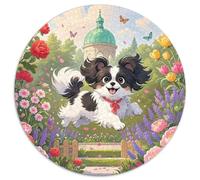 Shih Tzu 1000 Pieces Round Puzzle Creative Dog Seeking A Challenging And Relaxing Activity Games for Adults And Kids 1000pcs (67.5x67.5cm)