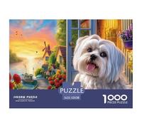Shih Tzu 1000 Puzzles Adults Puzzle Kids Age Gifts Puzzle Game Unique Gifts Challenge High Difficulty 52x38cm/1000pcs