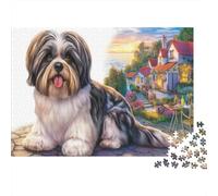 Shih Tzu 1000Pieces JigsawPuzzleShih Tzu Paint Dock ForAdults Challenging LargePiecePuzzles Age12+byth EducationalGames Fun, Challenging 52x38cm/1000pcs