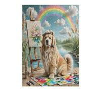 Shih Tzu 300 Piece Complete DIY Jigsaw Puzzle Cute Pet Animals Collectors Mind Relaxation Educational Decorative Puzzle Gifts for Adults Recycled Cardboard 300 PCS