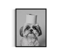 Shih Tzu Bathroom Wall Art Print Poster, Dog Pet Restroom Toilet Paper Posters Prints Home Picture Painting Artwork Decor 134 (Shih Tzu, 8 x 10 inches, Unframed)
