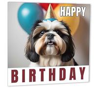 Shih Tzu Birthday Card 147 x 147mm