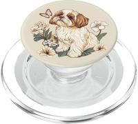 Shih Tzu Butterfly Cute Dogs Shih Tzu Lover PopSockets PopGrip for MagSafe