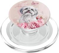Shih Tzu Butterfly Cute Dogs Shih Tzu Lover PopSockets PopGrip for MagSafe