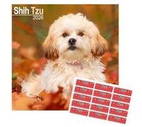 Shih Tzu Calendar 2026 | 16 Month Calendar | Sept 25 to Dec 26 | With FREE Organisational Stickers