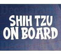Shih Tzu Car Sticker On Board Nice Fun Cute Novelty Dog Window Bumper Boot Door Decal Gift Present