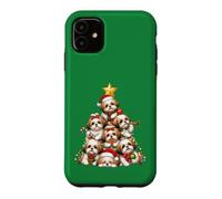 Shih Tzu Christmas Tree Festive Holiday Dog Gathering Case for iPhone 11