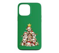 Shih Tzu Christmas Tree Festive Holiday Dog Gathering Case for iPhone 13 Pro Max