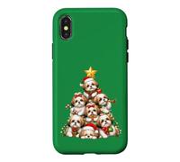 Shih Tzu Christmas Tree Festive Holiday Dog Gathering Case for iPhone X/XS