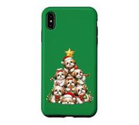 Shih Tzu Christmas Tree Festive Holiday Dog Gathering Case for iPhone XS Max
