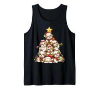 Shih Tzu Christmas Tree Festive Holiday Dog Gathering Tank Top