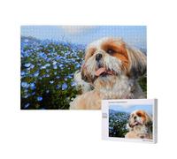 Shih Tzu Close-up,1000 Pieces Wooden Jigsaw Family Game Jigsaw Puzzles for Adults Teens Home Decor