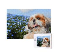 Shih Tzu Close-up,300 Pieces Wooden Jigsaw Family Game Jigsaw Puzzles for Adults Teens Home Decor