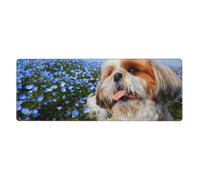 Shih Tzu Close-up,Mouse Pad Large Desk Pad Computer Keyboard Mouse Mat With Non Slip Rubber Base 30 x 80 cm